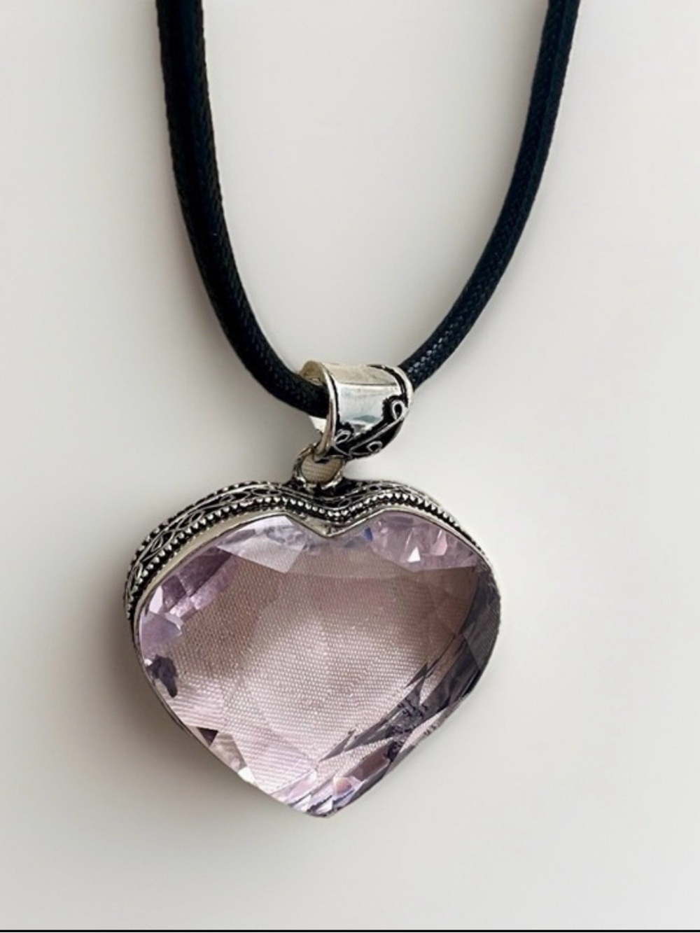 925 Sterling Silver Rose Quartz
Heart Necklace Pendant
Gemstone Womens Jewelry